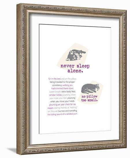 Neversleepalone-Cat is Good-Framed Premium Giclee Print