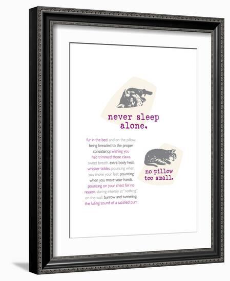 Neversleepalone-Cat is Good-Framed Premium Giclee Print