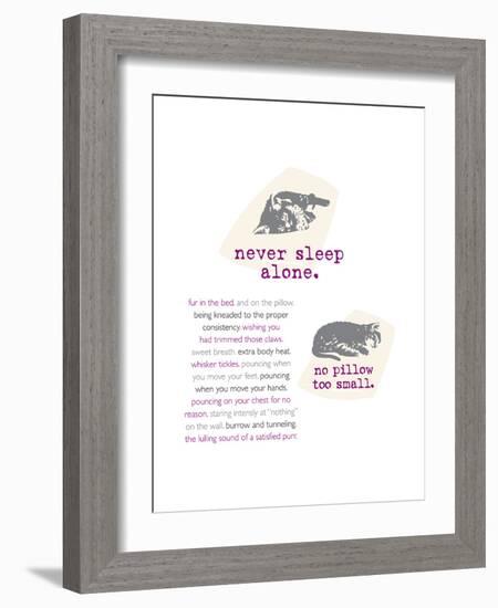 Neversleepalone-Cat is Good-Framed Art Print