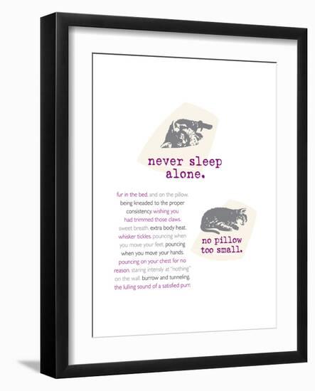 Neversleepalone-Cat is Good-Framed Art Print