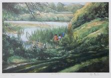 Looking Across the Field-Neville Clarke-Framed Collectable Print
