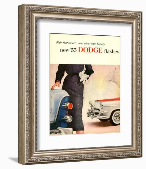 New '55 Dodge Flashes-null-Framed Premium Giclee Print