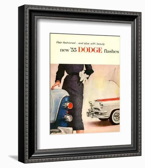 New '55 Dodge Flashes-null-Framed Premium Giclee Print