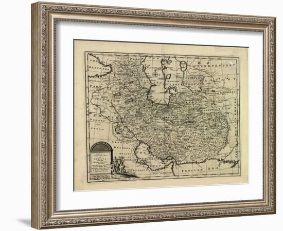 New and Accurate Map of Persia, with the Safavid and Mughal Empire-Emanuel Bowen-Framed Giclee Print