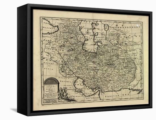 New and Accurate Map of Persia, with the Safavid and Mughal Empire-Emanuel Bowen-Framed Premier Image Canvas