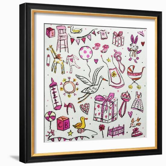 New Baby girl, 2019-Sarah Battle-Framed Giclee Print