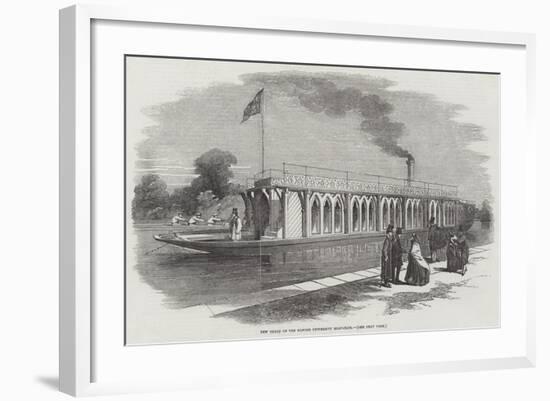 New Barge of the Oxford University Boat-Club-null-Framed Giclee Print