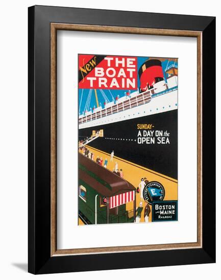 New Boat Train, Sunday on The Open Sea-Charles Holmes W^-Framed Art Print