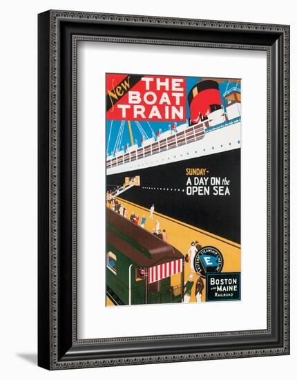 New Boat Train, Sunday on The Open Sea-Charles Holmes W^-Framed Art Print