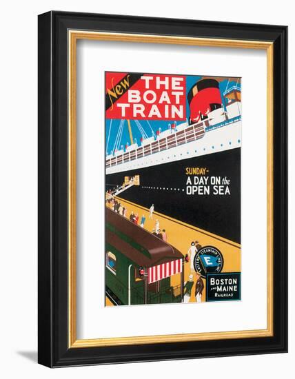 New Boat Train, Sunday on The Open Sea-Charles Holmes W^-Framed Art Print