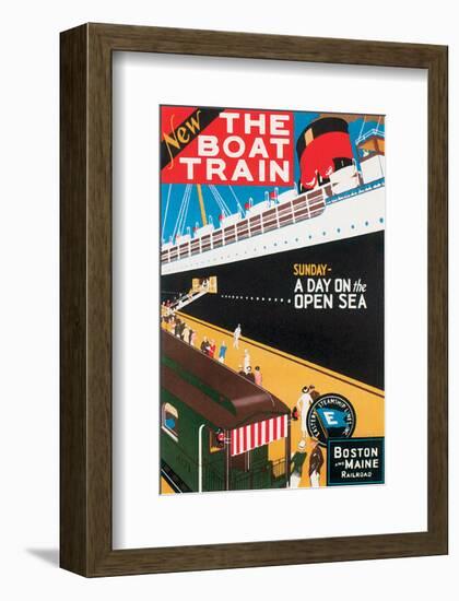 New Boat Train, Sunday on The Open Sea-Charles Holmes W^-Framed Art Print