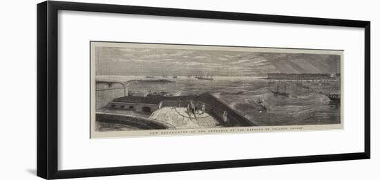 New Breakwater at the Entrance of the Harbour of Colombo, Ceylon-null-Framed Giclee Print