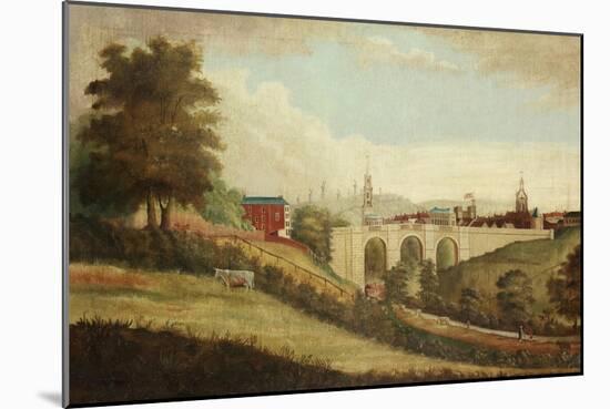 New Bridge over Pandon Dene, Newcastle Upon Tyne, C.1812-English School-Mounted Giclee Print