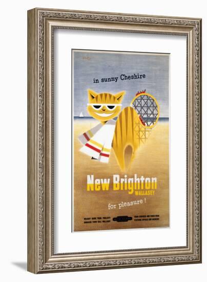 New Brighton Cat-null-Framed Art Print