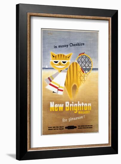 New Brighton Cat-null-Framed Art Print