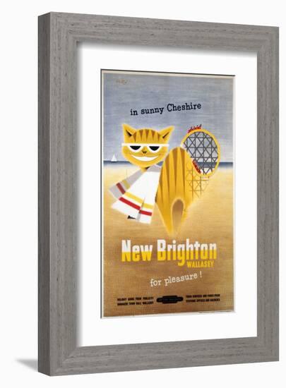 New Brighton Cat-null-Framed Art Print