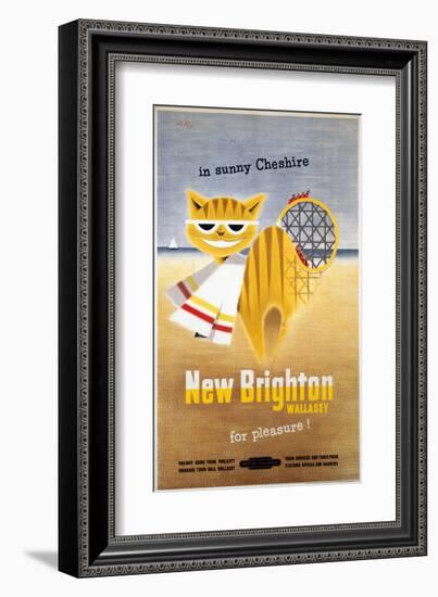 New Brighton Cat-null-Framed Art Print