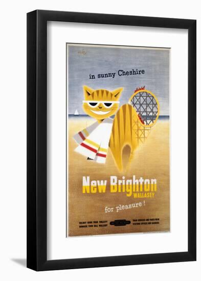 New Brighton Cat-null-Framed Art Print