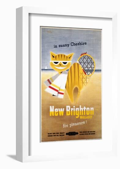 New Brighton Cat-null-Framed Art Print