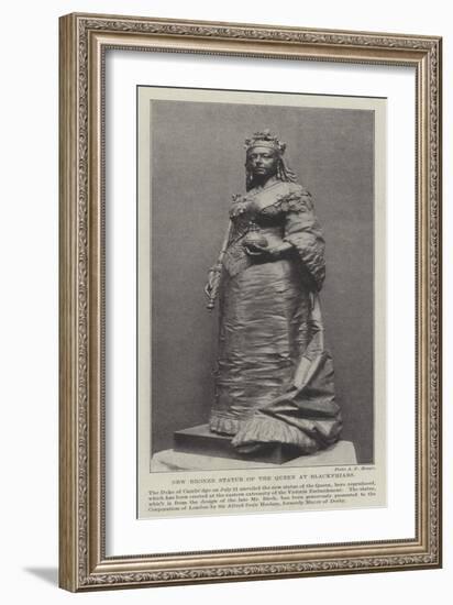 New Bronze Statue of the Queen at Blackfriars-null-Framed Giclee Print