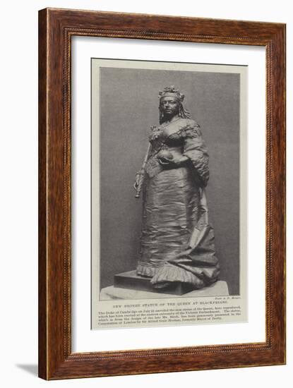 New Bronze Statue of the Queen at Blackfriars-null-Framed Giclee Print