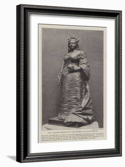 New Bronze Statue of the Queen at Blackfriars-null-Framed Giclee Print