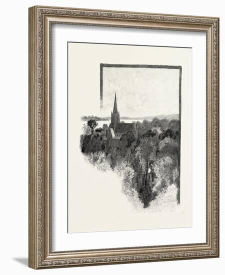 New Brunswick, a View in Fredericton, Canada, Nineteenth Century-null-Framed Giclee Print