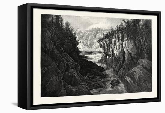 New Brunswick, Gorge Below Grand Falls, St. John River, Canada, Nineteenth Century-null-Framed Premier Image Canvas