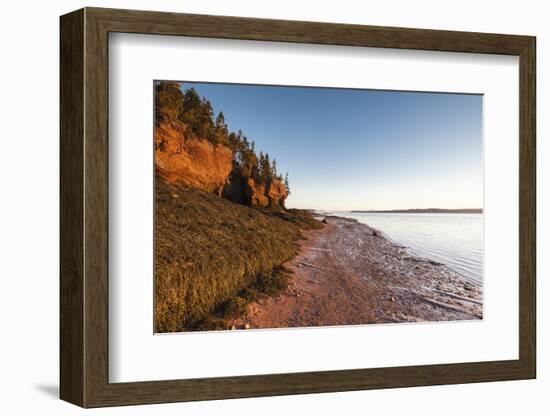 New Brunswick, Hopewell Rocks. Flowerpot Rocks formed by the great tides of the Bay of Fundy.-Walter Bibikow-Framed Photographic Print