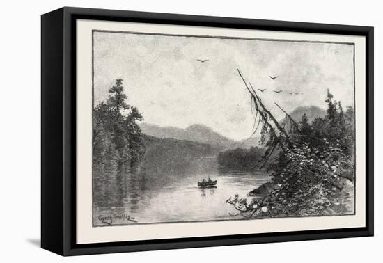 New Brunswick, Little Tobique Lake, Canada, Nineteenth Century-null-Framed Premier Image Canvas