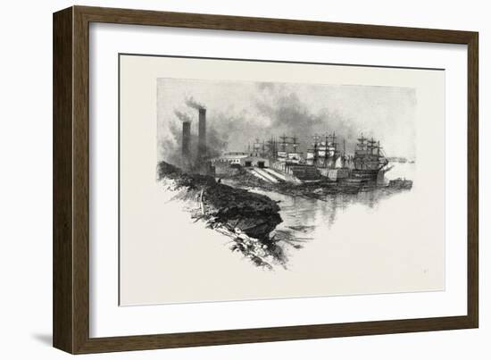 New Brunswick, River Front, Chatham, Canada, Nineteenth Century-null-Framed Giclee Print