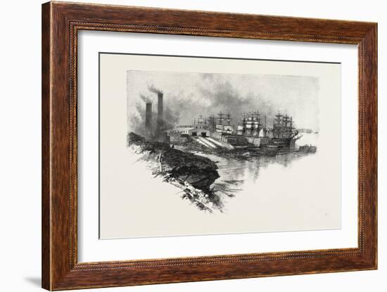 New Brunswick, River Front, Chatham, Canada, Nineteenth Century-null-Framed Giclee Print