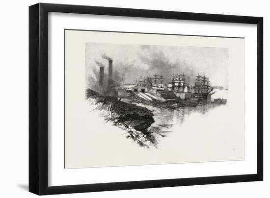 New Brunswick, River Front, Chatham, Canada, Nineteenth Century-null-Framed Giclee Print