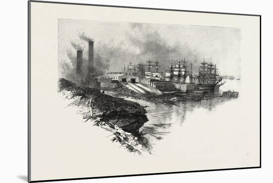 New Brunswick, River Front, Chatham, Canada, Nineteenth Century-null-Mounted Giclee Print