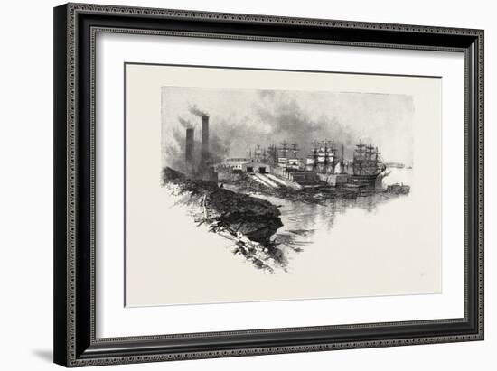 New Brunswick, River Front, Chatham, Canada, Nineteenth Century-null-Framed Giclee Print