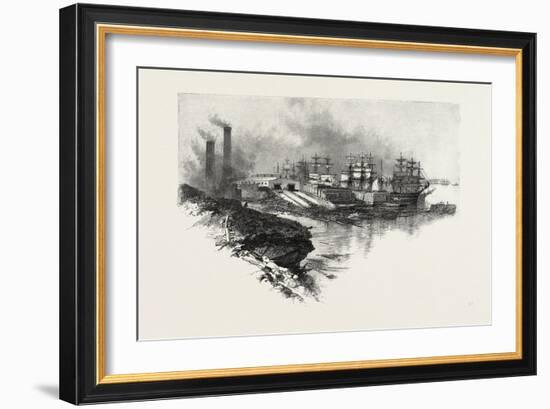 New Brunswick, River Front, Chatham, Canada, Nineteenth Century-null-Framed Giclee Print