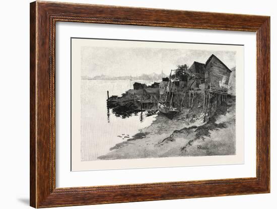 New Brunswick, St. John, Back of Harbour, Low Tide, Canada, Nineteenth Century-null-Framed Giclee Print