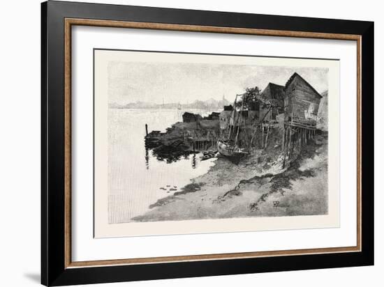 New Brunswick, St. John, Back of Harbour, Low Tide, Canada, Nineteenth Century-null-Framed Giclee Print