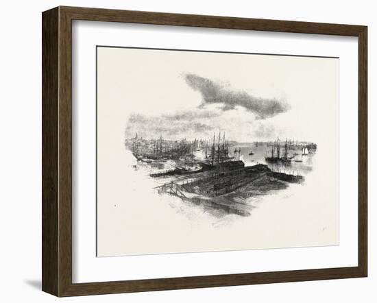 New Brunswick, St. John, from Portland, Canada, Nineteenth Century-null-Framed Giclee Print