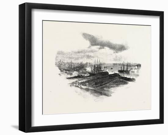 New Brunswick, St. John, from Portland, Canada, Nineteenth Century-null-Framed Giclee Print