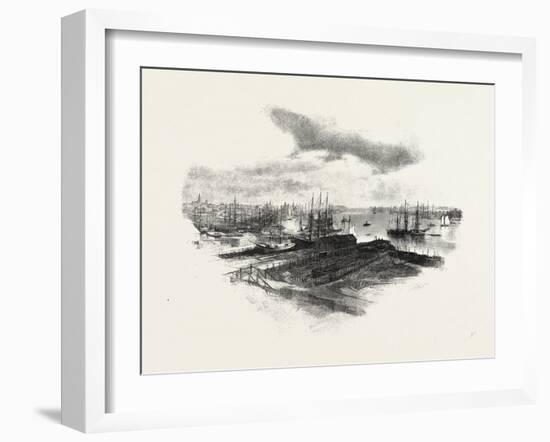 New Brunswick, St. John, from Portland, Canada, Nineteenth Century-null-Framed Giclee Print