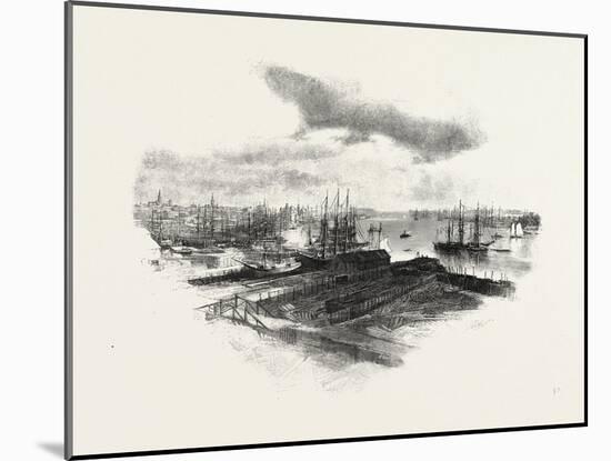 New Brunswick, St. John, from Portland, Canada, Nineteenth Century-null-Mounted Giclee Print