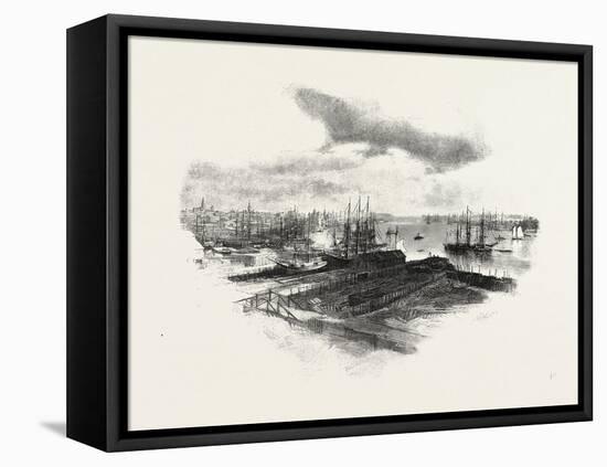 New Brunswick, St. John, from Portland, Canada, Nineteenth Century-null-Framed Premier Image Canvas