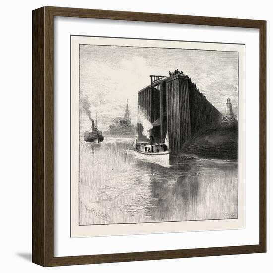 New Brunswick, Wharf at St. Andrews, Canada, Nineteenth Century-null-Framed Giclee Print