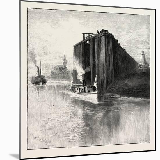 New Brunswick, Wharf at St. Andrews, Canada, Nineteenth Century-null-Mounted Giclee Print