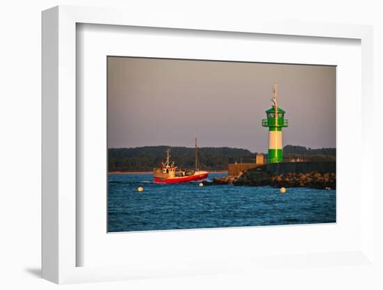 New Building of the Navigational Light of Breakwater in LŸbeck-TravemŸnde-Thomas Ebelt-Framed Photographic Print