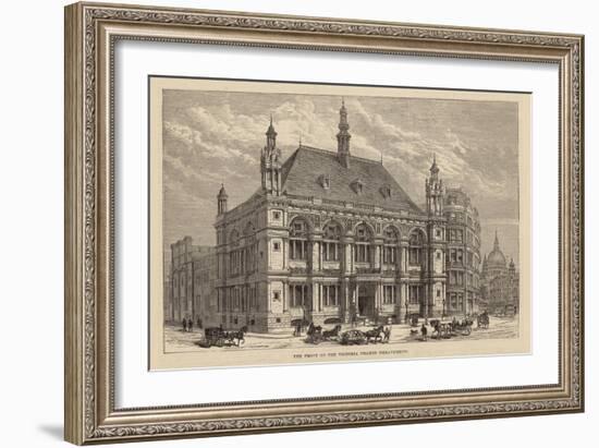 New Buildings of the City of London School: the Front on the Victoria Thames Embankment-null-Framed Giclee Print