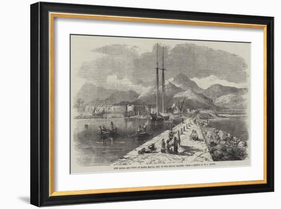 New Canal and Town of Santa Maura, One of the Ionian Islands-William Leighton Leitch-Framed Giclee Print