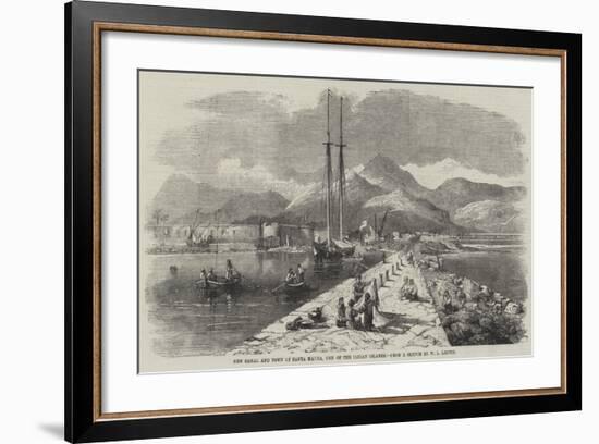 New Canal and Town of Santa Maura, One of the Ionian Islands-William Leighton Leitch-Framed Giclee Print