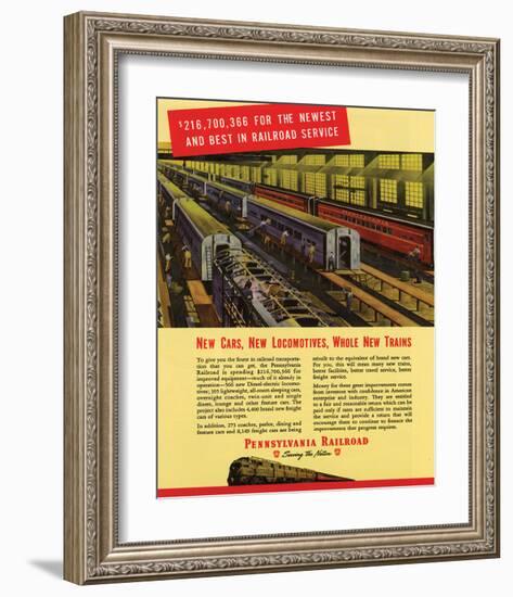 New Cars Locomotives Trains-null-Framed Art Print